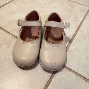 Elegant Cream Kids Mary Jane Dress Shoes